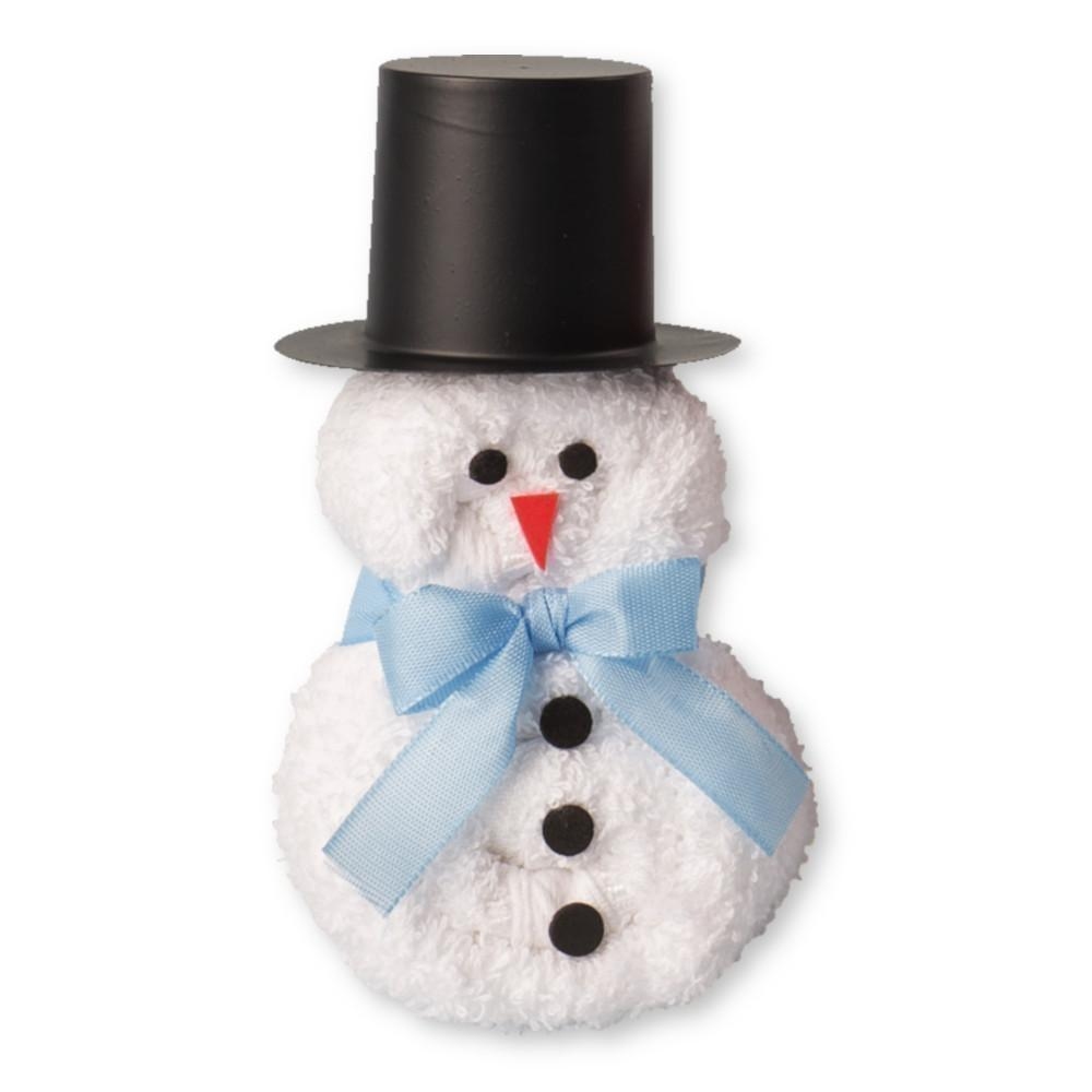 Geschenk Schneemann 1x G&auml;stetuch