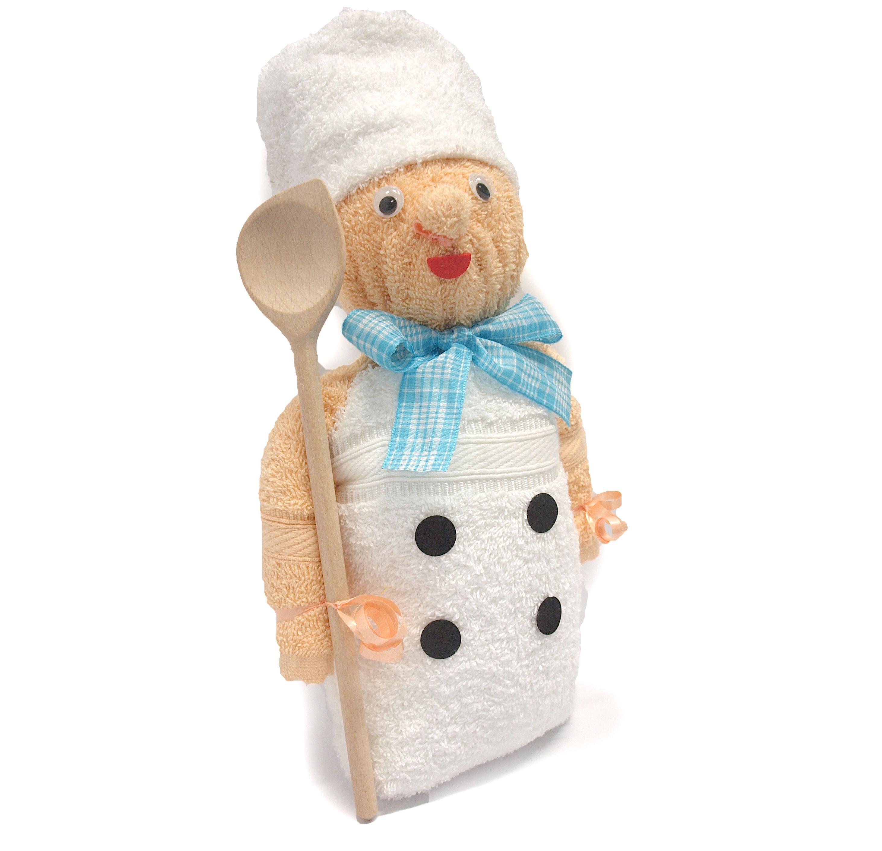 Geschenk K&ouml;chin 2x Waschhandschuh, 1x G&auml;stetuch