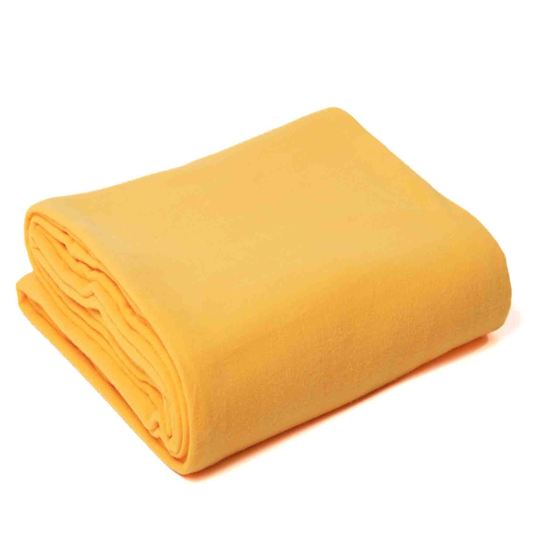Wohn- und Schlafdecke Premium-Fleece 150x200 cm, 280g/m&sup3; Farbe: gold 930